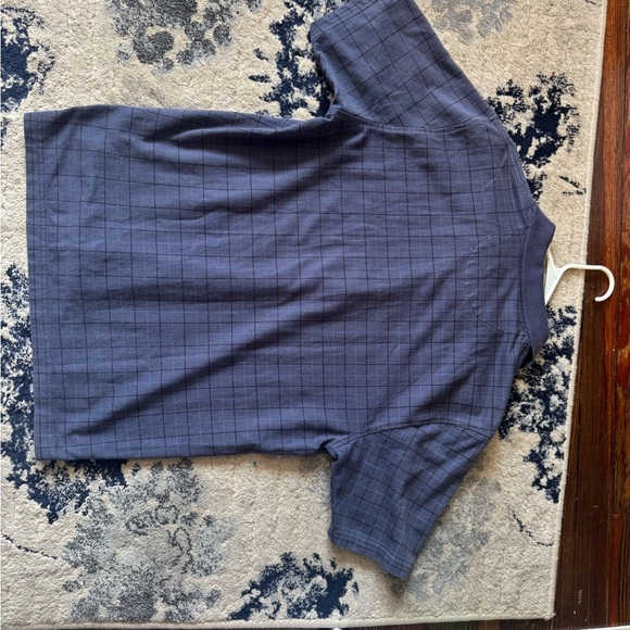 Geoffry Beene Men's Dark Blue Grid Polo - Picture 3 of 3